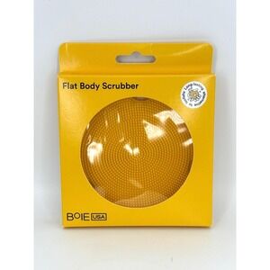 Boie USA Flat Body‎ Scrubber Yellow Exfoliating Antimicrobial Shower Tool NIB